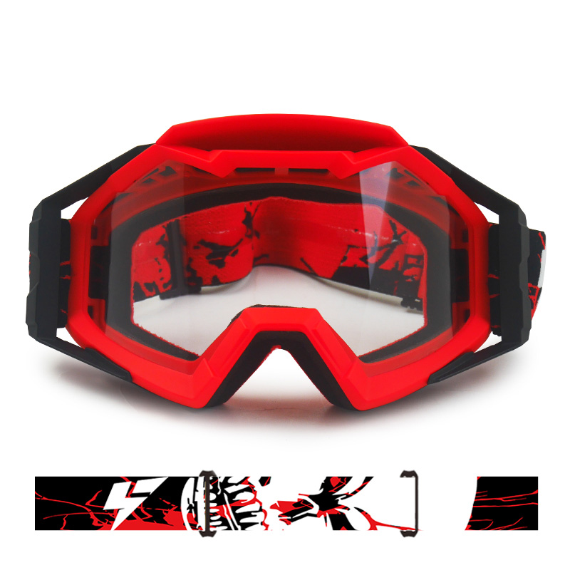 Lunettes de motocross antibuée compatibles transparentes