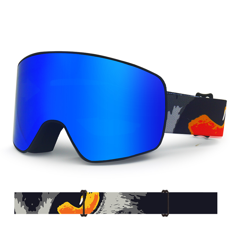 Lunettes de ski pour adultes à monture flexible et résistantes aux ultraviolets